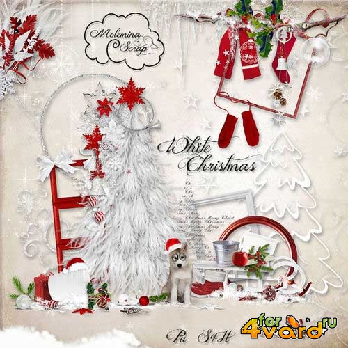 Новогодний скрап-комплект - Белоснежное Рождество 