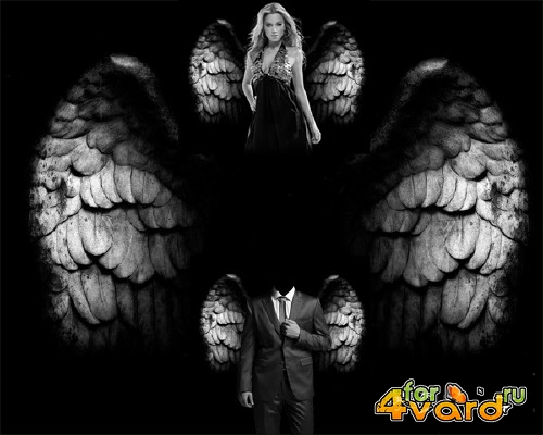  Шаблон для фото - Ангельские крылья 