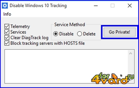 Disable Windows 10 Tracking 2.2.1 Portable