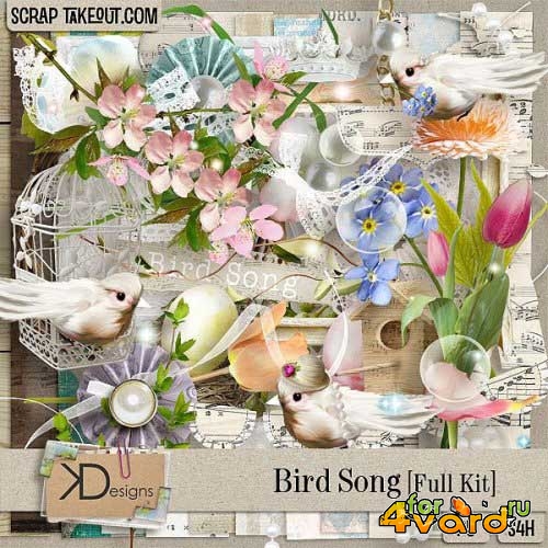 Весенний скрап-комплект - Птичье пение 