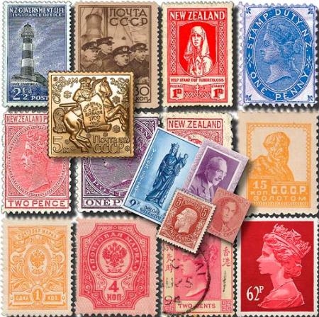 Png для фотошопа - Почтовые марки