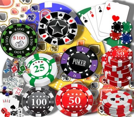 Растровые клипарты - Игра в покер